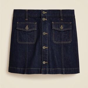 J. Crew Indigo Button-Up Mini Skirt